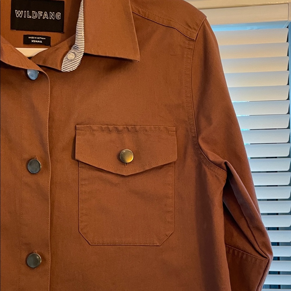 Wildfang Utility Cotton Button-Up Shirt Jacket - Picture 5 of 7